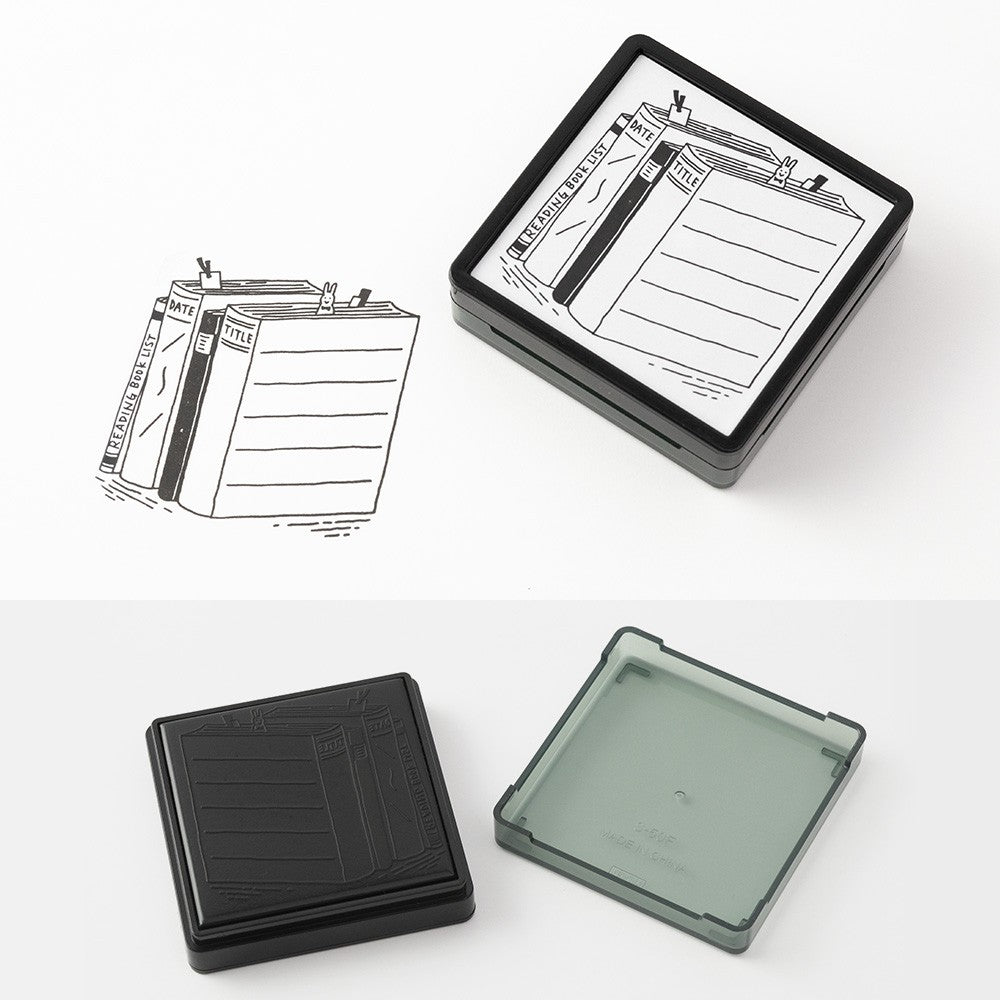 Pięczątka Midori Paintable Stamp Pre-inked Książki