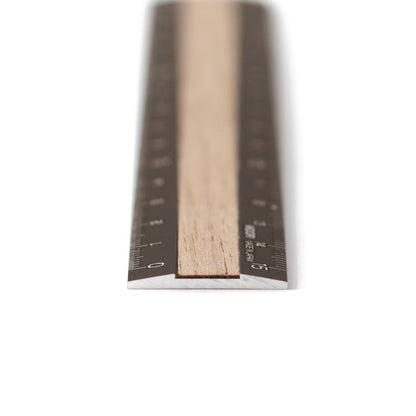 Midori Ruler 15cm Brown - Light Brown Wood