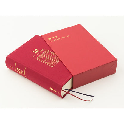 Midori 10 Years Diary | Red