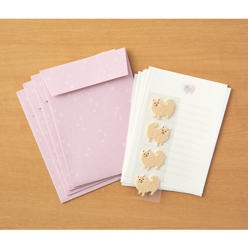 Midori 760 stationery with Pomeranian stickers