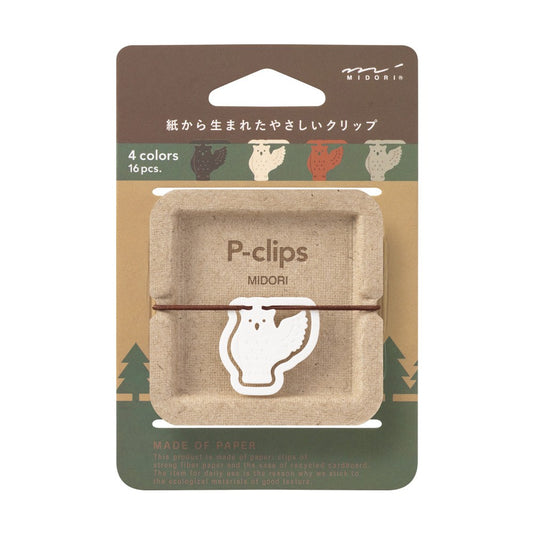 Midori P-Clips Owl Paper Clips