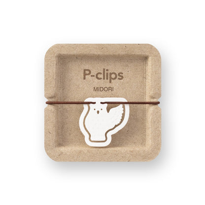 Spinacze do papieru Midori P-Clips Sowa
