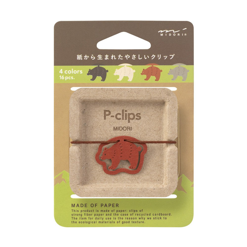 Midori P-Clips Bear Paper Clips