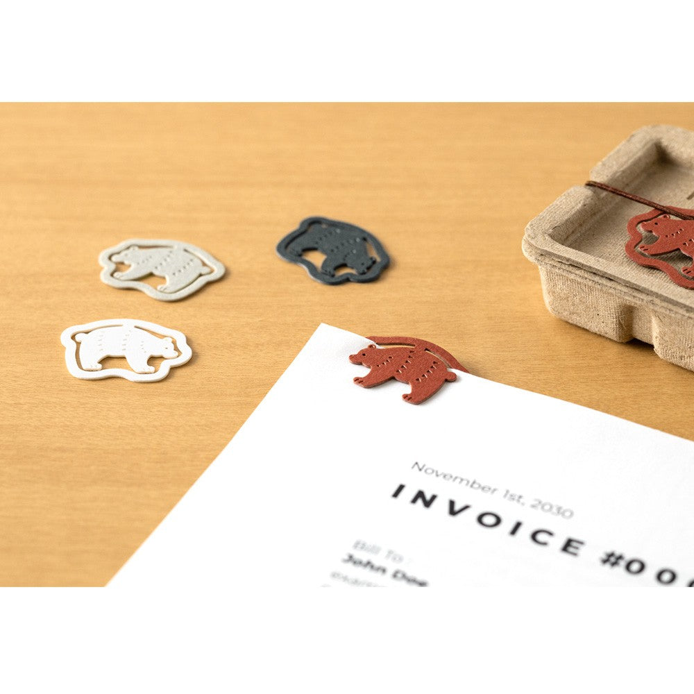 Midori P-Clips Bear Paper Clips