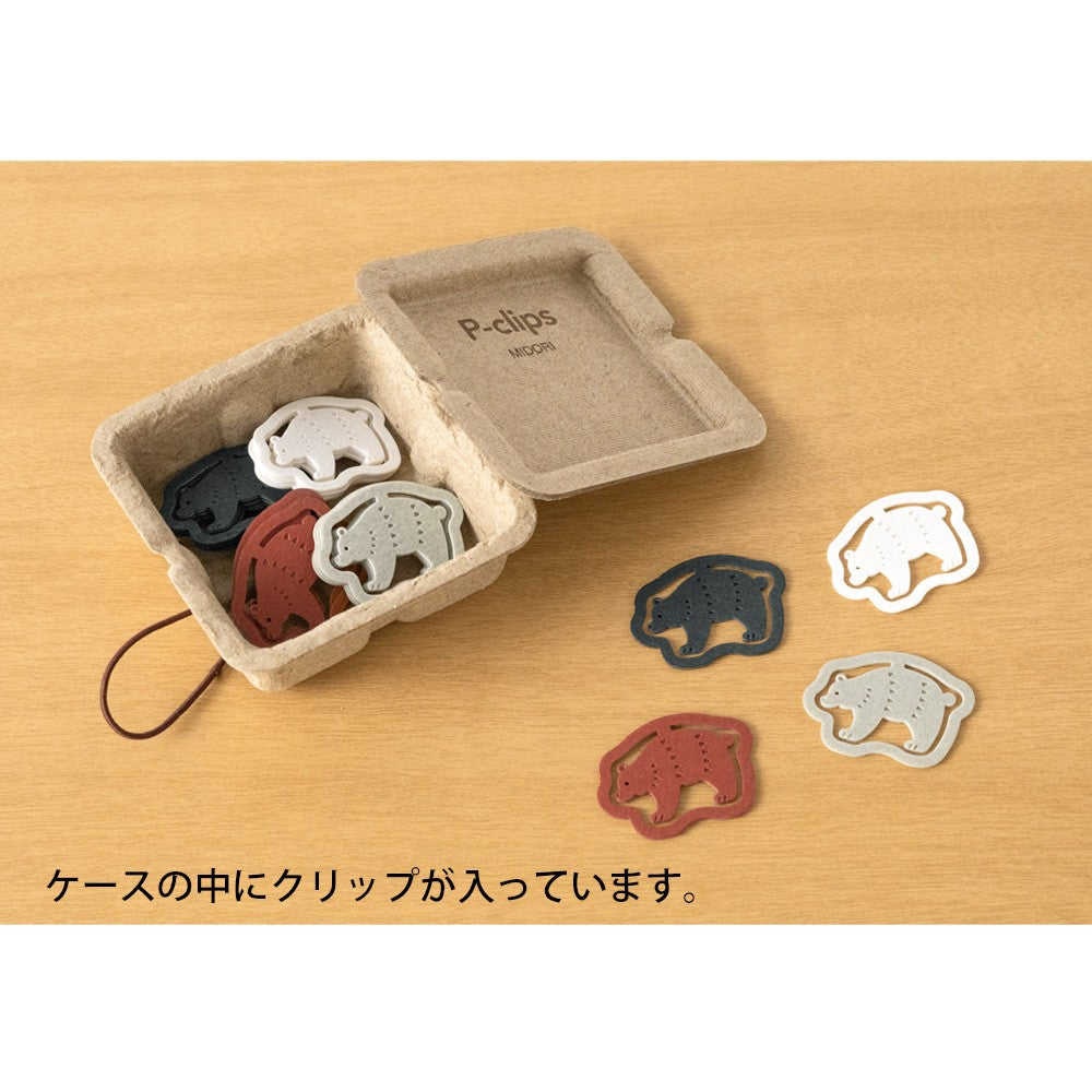 Midori P-Clips Bear Paper Clips