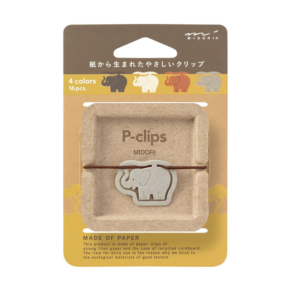 Midori P-Clips Elephant Paperclips