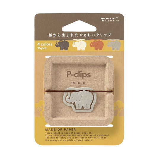 Midori P-Clips Elephant Paperclips