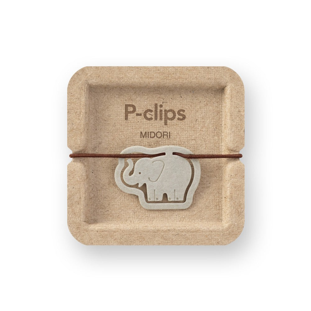 Midori P-Clips Elephant Paperclips