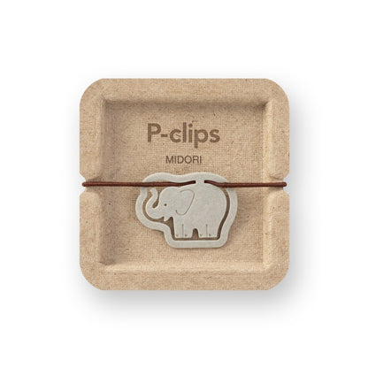 Midori P-Clips Elephant Paperclips