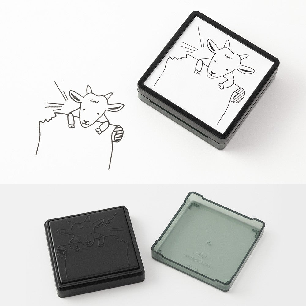 Midori Paintable Stamp Goat with Ink Pad