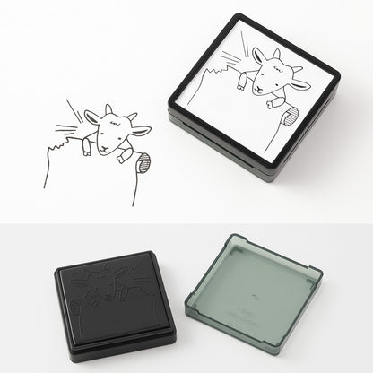 Midori Paintable Stamp Goat with Ink Pad