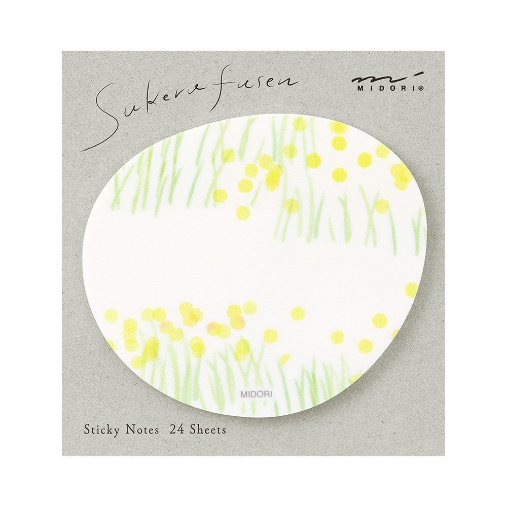 Midori Sakura Fusen Sticky Notes Yellow Flowers