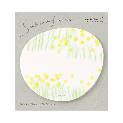Midori Sakura Fusen Sticky Notes Yellow Flowers