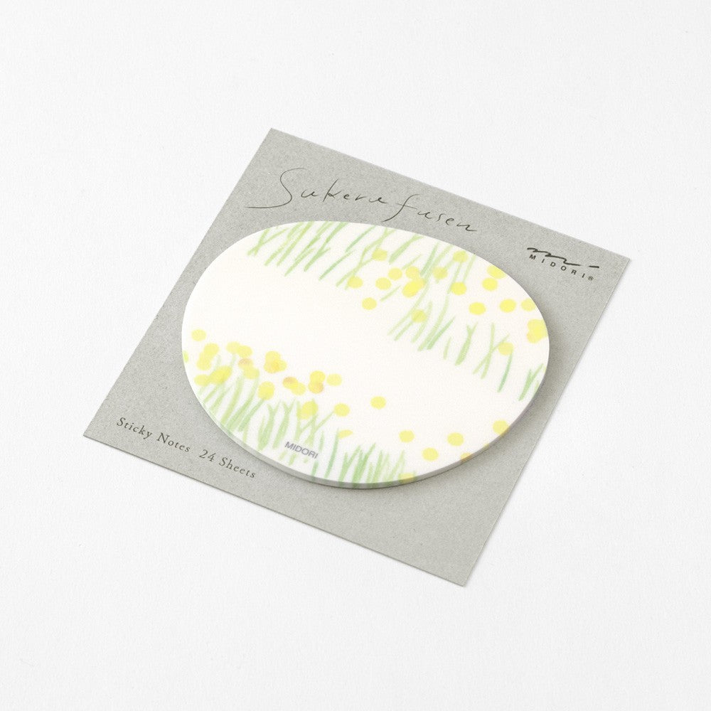 Midori Sakura Fusen Sticky Notes Yellow Flowers