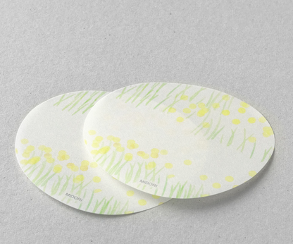 Midori Sakura Fusen Sticky Notes Yellow Flowers