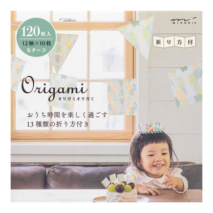 Midori Origami Paper Block Motif 120 sheets