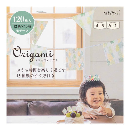 Midori Origami Paper Block Motif 120 sheets