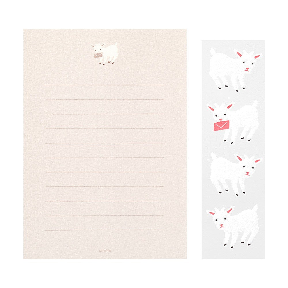 Midori Stationery 308 with Goat Stickers