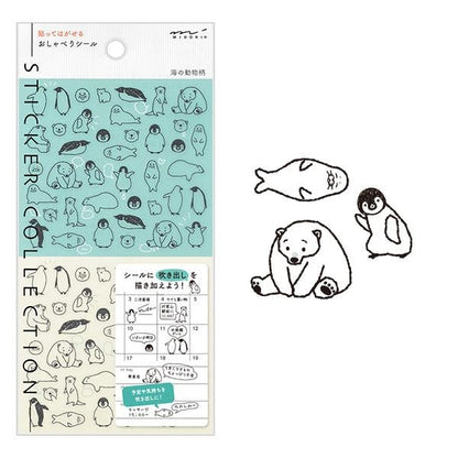 Naklejki Midori Sticker Collection Chat Sea Animals