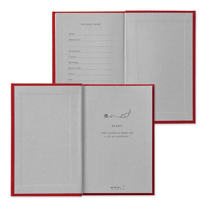 Journal with Midori Embroidery Bookmark | Cat