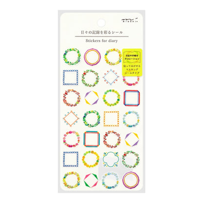 Naklejki Midori Stickers for Diary: Ramki