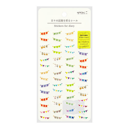 Midori Stickers for Diary: Garlands