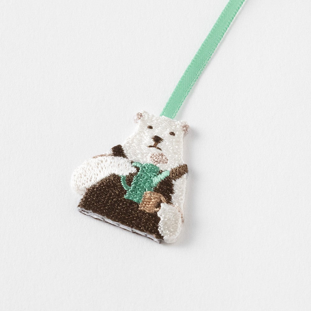 Embroidered Bookmark Midori Bookmarker Clip Bear