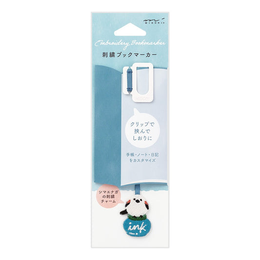 Zakładka haftowana Midori Bookmarker Clip Atrament