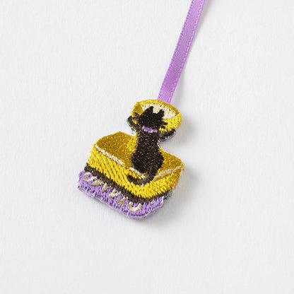 Embroidered Bookmark Clip Midori Cat