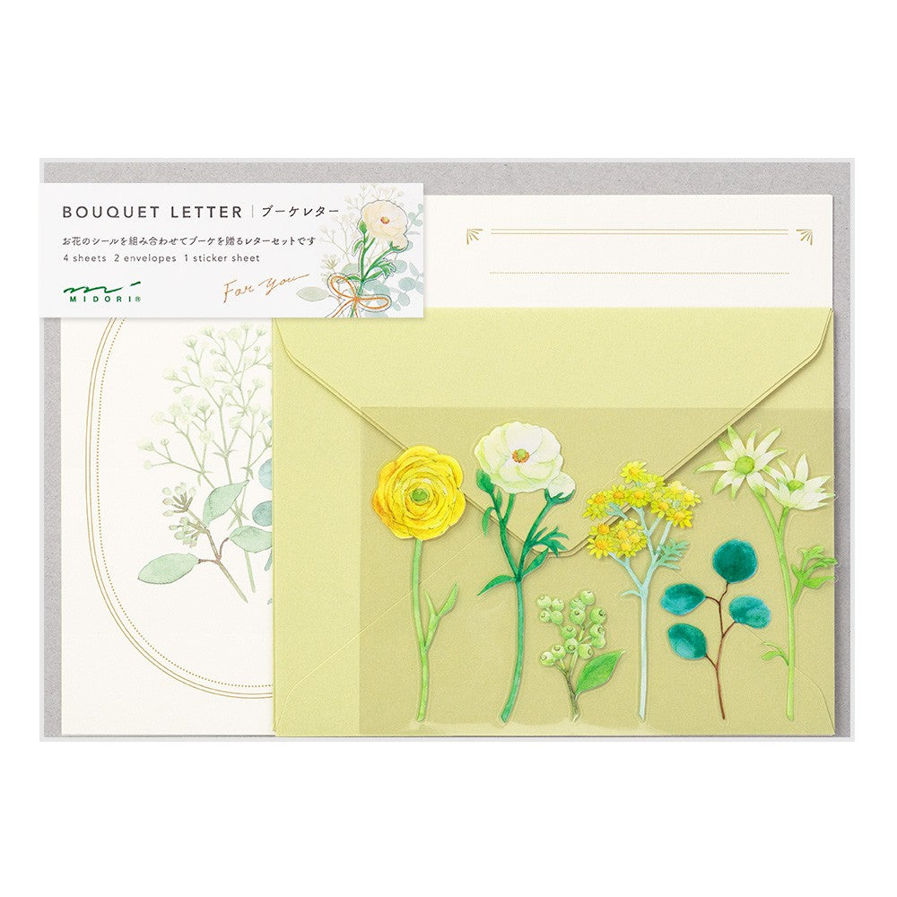 Midori Stationery 497 Bouquet Green