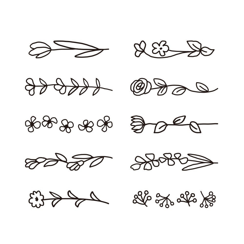 Midori Paintable Stamp Flowers