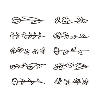 Midori Paintable Stamp Flowers