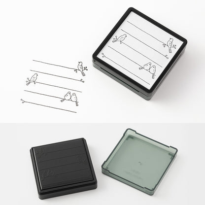 Midori Paintable Stamp Bird with Ink Pad