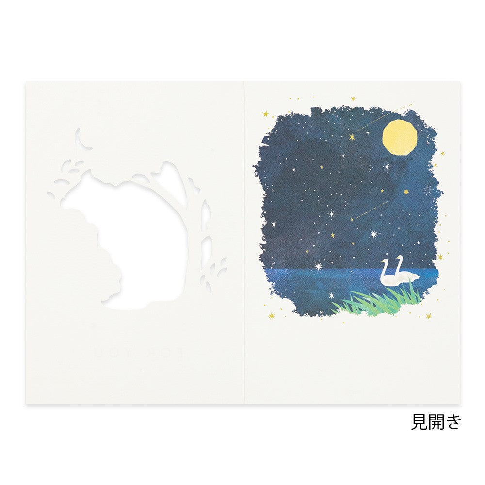 Midori Postcard with window - Starry Sky