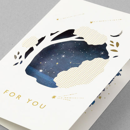 Midori Postcard with window - Starry Sky