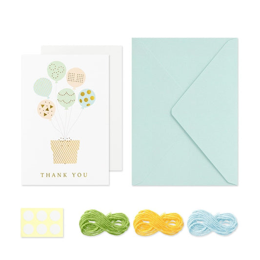 Midori Thank You embroidery postcard