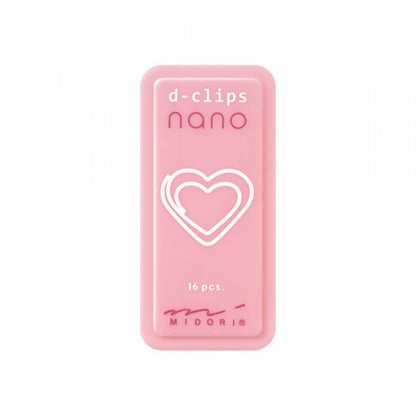Midori D-Clips Nano Heart Paper Clips