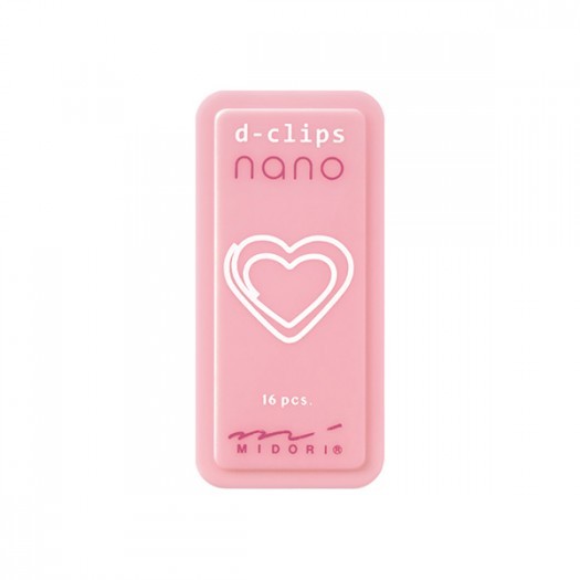 Midori D-Clips Nano Heart Paper Clips