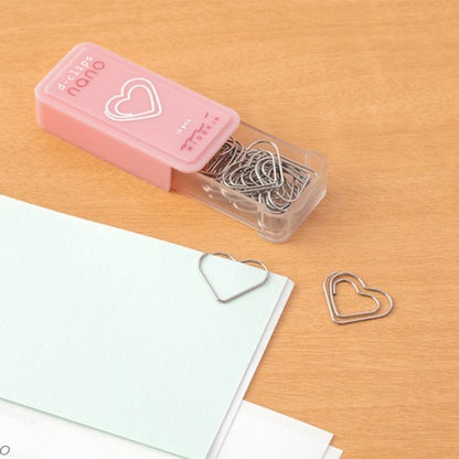 Midori D-Clips Nano Heart Paper Clips