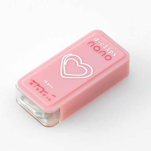 Midori D-Clips Nano Heart Paper Clips