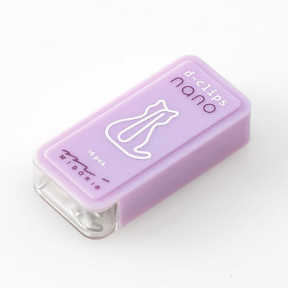 Spinacze Midori D-Clips Nano Kot