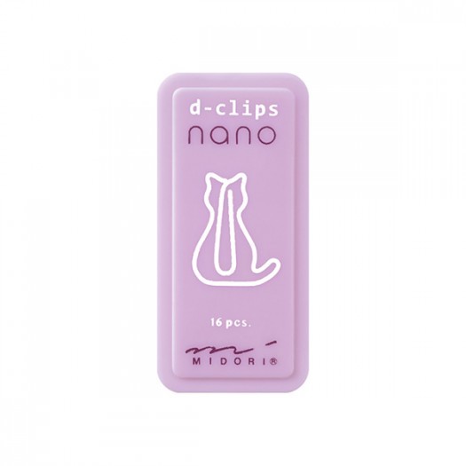 Spinacze Midori D-Clips Nano Kot