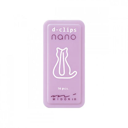 Spinacze Midori D-Clips Nano Kot