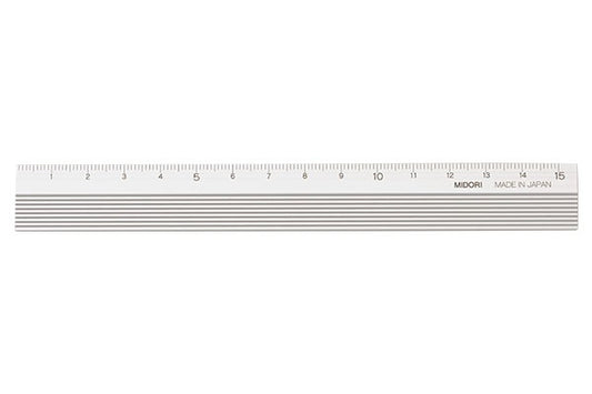 Midori Ruler 15 cm Silver