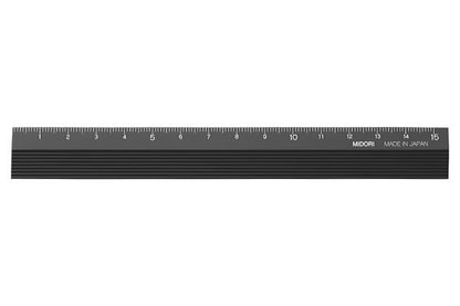 Midori Ruler 15 cm Black