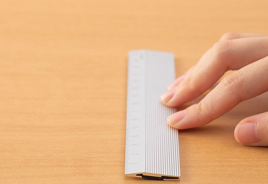 Midori 15 cm Silver Magnetic Ruler