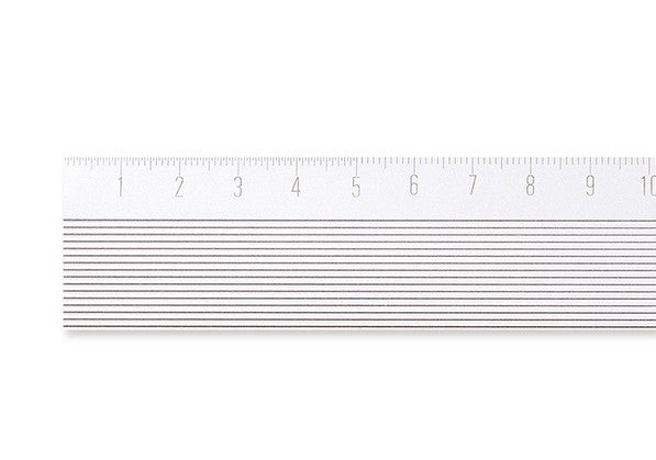 Midori 15 cm Silver Magnetic Ruler