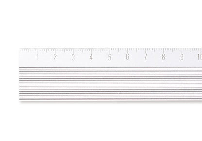 Midori 15 cm Silver Magnetic Ruler