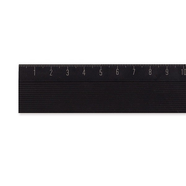 Midori Magnetic Ruler 15 cm Black