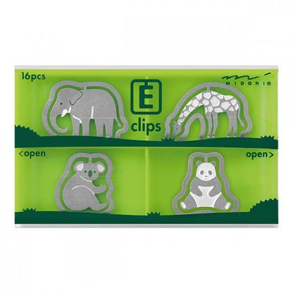 Spinacze do papieru Midori E-Clips Zoo